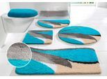 my home Badematte »Magnus, Badvorleger, Badezimmer Teppich«, rutschhemmend beschichtet, strapazierfähig-schnell trocknend, mehrfarbig, Badteppich, Badematten auch als 2 teiliges Set & rund