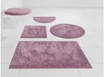 my home Badematte »Jos, Badvorleger, Badezimmer Teppich«, rutschhemmend beschichtet, fussbodenheizungsgeeignet-schnell trocknend, Badematten in Pastell-Farben, Badteppich als 3 teiliges Set erhältlich