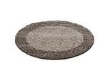 Hochflorteppich Life Taupe Ø ca. 120cm