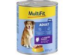 MultiFit Chunks in Paté 4 Sorten Fleisch 24x800 g