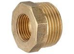 Rotguss Gewindefitting-Reduzierstück 1'' AG x 1/2'' IG - mit Sechskant