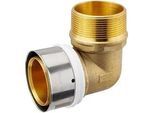 Pressfitting-Winkel 90° - 63 x 4,5 mm - 2 Zoll Außengewinde für MV-Rohr