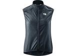 Funktionsweste GONSO "Road Vest Wind W", Damen, Gr. 48, blau (nachtblau), 100% Polyester, Westen, Damen Weste, atmungsaktive Radweste, leichte Windweste, Tight Fit