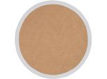 Sisalteppich CARPETFINE "Sisal", weiß, H:5mm Ø:80cm, Sisal, Teppiche, Sisalteppich, mit farbiger Bordüre, Anti-Rutsch Rückseite