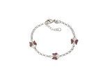 Zeeme for Kids Armband 925 Sterling Silber Kristall pink