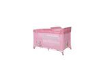 Lorelli Reisebett Moonlight zwei Ebenen, faltbar, Wickelauflage, Matratze, Räder rosa pink