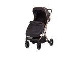 Chipolino Kinderwagen, Buggy Combo 22 kg Fußabdeckung Moskitonetz Räder gefedert schwarz gold
