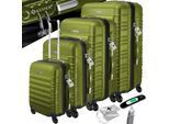 KESSER® 4tlg. Hartschalenkofferset Hartschalenkoffer Reisekoffer Set Reisekofferset Trolley Koffer Inkl. Kofferwaage + Gepäckanhänger Rollkoffer Schloss 4 Rollen ABS-Hartschale Teleskopgriff S-M-L-XL