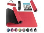 KESSER® Gymnastikmatte mit Tragegurt rutschfest TPE Yogamatte Gepolstert & rutschfest Fitnessmatte , 183 x 61 Trainingsmatte für Fitness Sportmatte, Pilates & Gymnastik Workout extradick