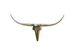 FineBuy Deko Geweih Bull L Aluminium Deisgn Hörner 125 cm Wanddekoration