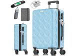 KESSER® Reisekoffer Koffer ABS Hartschalenkoffer mit Zahlenschloss, Kofferwaage & Reisebrieftasche 360° Rollen Koffer für Business & Reise Trolley