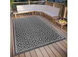 Teppich HANSE HOME "Lahal", grau (grau,beige), B:190cm H:6mm L:290cm, Polypropylen (PP), Teppiche, Teppich, strapazierfähig, pflegeleicht, robust, In- und Outdoor, wetterfest