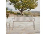 2-Sitzer-Gartenbank Gaby Cream aus Metall