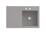 Villeroy und Boch Subway Style 45 Einbauspüle 334702KD rechts, mit Ablaufgarnitur, Excenterbetätigung, fossil CeramicPlus, 78 x 51 cm
