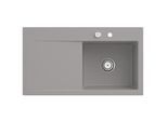 Villeroy und Boch Subway Style 50 Einbauspüle 335102KD rechts, mit Ablaufgarnitur, Excenterbetätigung, 900 x 510 mm, fossil CeramicPlus