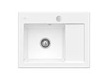 Villeroy & Boch Subway 45 Compact Einbauspüle 331202KG links, mit Ablaufgarnitur und Exzenterbetätigung, 650 x 510 mm, Snow White