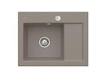 Villeroy und Boch Subway 45 Compact Einbauspüle 331202TR links, mit Ablaufgarnitur, Excenterbetätigung, 650 x 510 mm, timber CeramicPlus