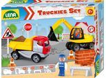 Lena® Spielzeug-Kipper »Truckies Set Baustelle«, inkluisve Spielzeug-Bagger und Spielfigur; Made in Europe