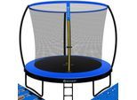 KESSER® Trampolin Gartentrampolin TÜV Rheinland GS Zertifiziert Kindertrampolin bis 150 kg Komplettset mit Sicherheitsnetz, Leiter, Randabdeckung, Seitentasche & Zubehör