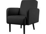 Sessel meet by Paperflow LISBOA, desinfektionsmittelbeständiger Kunstlederbezug schwarz, Fussgestell schwarz, B 710 x T 815 x H 830 mm