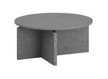 Livetastic Couchtisch , Grau , Holzwerkstoff , Betonoptik , rund , X-Form , 70x33x70 cm , einfacher Aufbau , Wohnzimmer, Wohnzimmertische, Couchtische, Couchtische rund