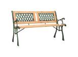 vidaXL Gartenbank 122 cm Gusseisen und Massivholz Tanne