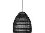 Xxxl Hängeleuchte , Schwarz , Naturmaterialien , 45.5x49x45.5 cm , Lampen & Leuchten, Innenbeleuchtung, Hängeleuchten, Pendelleuchten