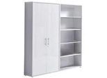 Aktenschrank Office Edition Sw Set 1 hoch Grau/Weiß