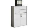 Aktenschrank Office Edition Grau/Weiß