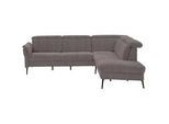 Cantus Ecksofa , Dunkelgrau , Textil , Ottomane rechts, L-Form , 275x235 cm , Goldenes M , Typenauswahl, Fußauswahl, Lederauswahl, Stoffauswahl, seitenverkehrt erhältlich, Rückenfutter, Armteil links , Wohnzimmer, Sofas & Couches, Wohnlandschaften, Ecksofas