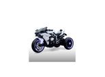 Moni Kinder Elektromotorrad Ninja, drei Kunststoffräder, LED-Beleuchtung, Mp3 weiß