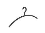 Kunststoff-Kleiderbügel Rudolf Weber KG Nizza, Bügelstärke 12 mm, 10 Stück, schwarz