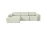 Beldomo Style Ecksofa , Creme , Textil , Ottomane links, L-Form , 302x174 cm , Typenauswahl, Stoffauswahl, seitenverkehrt erhältlich, Hocker erhältlich, Rücken echt, individuell planbar, Armteil links, Armteil rechts , Wohnzimmer, Sofas & Couches, Wohnlandschaften, Ecksofas