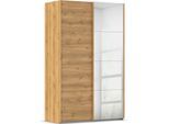 Schwebetürenschrank RAUCH "Kleiderschrank Schrank Garderobe Schlafzimmerschrank EVELYN", braun (asteiche), B:137cm H:223cm T:68cm, Holzwerkstoff, Schränke, Schwebetürenschrank, in elegantem Stil mit Spiegel 5 Breiten viel Stauraum MADE IN GERMANY