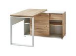 Eckschreibtisch mit Stauraum B 120cm H 117cm GW-Lioni Eiche