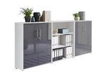 Aktenschrank Office Edition Sw Set 9 Weiß/Anthrazit