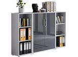 Aktenschrank Office Edition Sw Set 2 niedrig Grau/Anthrazit