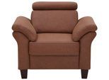 Sessel HOME AFFAIRE "Arngast", braun (haselnuss), B:101cm H:84cm T:93cm, Luxus-Microfaser (100% Polyester);Luxus-Microfaser Lederoptik (100% Polyester), ;Struktur fein (100% Polyester), Sessel, Sessel, Inclusive Kopfteilverstellung und Federkern