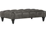 Hocker GUTMANN FACTORY "Amazonas", grau, B:120cm H:35cm T:80cm, Hocker, Sitzhocker, in Chesterfield Optik