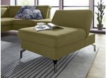 Hocker SIT & MORE "Brisbane", grün (olive), B:77cm H:43cm T:112cm, Soft clean (98% Polyester, 2% Polyamid), Hocker, Sitzhocker, Fußhöhe 12 cm, mit Federkern und Klappfunktion