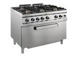 GastroHero Gasherd Serie 77 - 110/70 mit Gasbackofen 42 kW