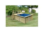 Karibu Holzpool Nemo mit Sonnenterrasse und Poolset