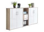 Aktenschrank Office Edition Sw Set 8 Sonoma Eiche/Weiß