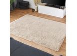 Teppich ANDIAMO "Alpa", beige (sand), B:50cm H:36mm L:110cm, Obermaterial: 100% Polyester, Teppiche, Teppich, Uni Farben, Microfaser, besonders weich & kuschelig, Schlafzimmer