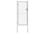 vidaXL Gartentor Verzinkter Stahl 105x225 cm Silbern
