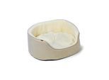 Dogman Pet Bed Sherpa High Rim Beige Medium 60x48x23cm