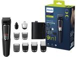 Philips Multifunktionstrimmer »Series 3000 MG3740/15«, 9 Aufsätze, All-in-One Trimmer, 9-in-1 für Gesicht und Haare mit...