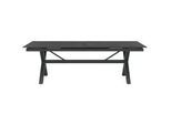 Amatio Gartentisch , Anthrazit, Grau , Metall, Kunststoff , rechteckig , X-Form , 99.6x75x240-315 cm , ausziehbar , Gartenmöbel, Gartentische, Gartentische ausziehbar