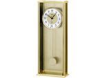 Funk-Pendelwanduhr AMS, silber (silberfarben), Wanduhren, B/H/L: 21cm x 8cm x 50cm, Quarzuhr, Wanduhr, Wohnzimmer, Esszimmer, Arbeitszimmer