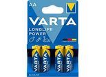 VARTA Batterien Longlife Power, Spannung 1,5 V, besonders langlebig, Mignon AA, 4 Stück